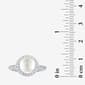 Gemstone Classics™ Lab Grown White Sapphire & Pearl Halo Ring - image 5