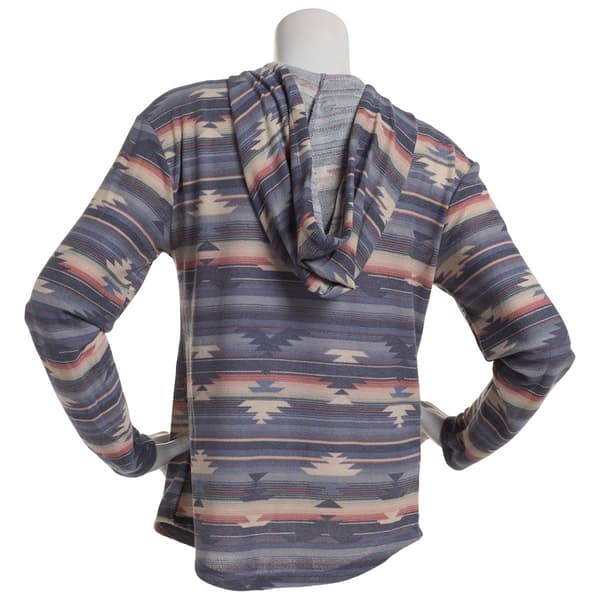 Juniors Wallflower Aztec Hacci Baja Hoodie