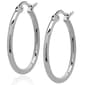 Gianni Argento 2x43mm Thin Shiny Hoop Earrings - image 1