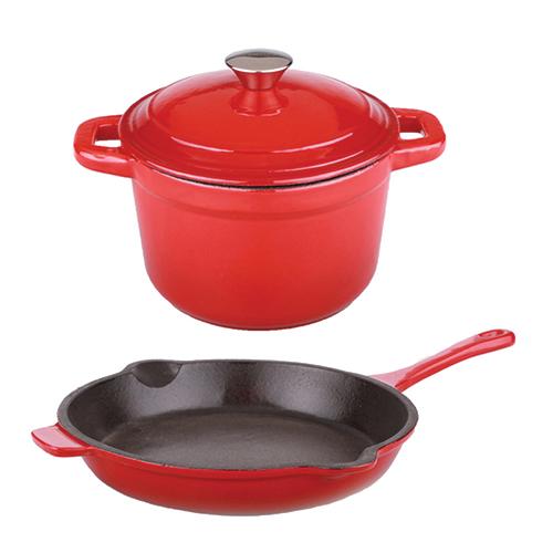 BergHOFF Neo 3pc. Cast Iron Cookware Set - Red - image 