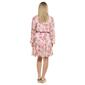 Womens Absolutely Famous Long Sleeve Floral Tier Midi Dress - image 2