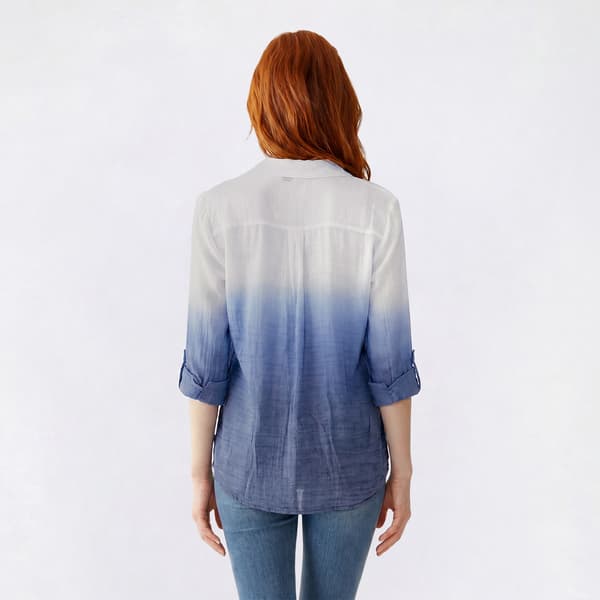 Juniors A. Byer Dip Dye Gauze Blouse