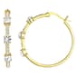 Candela Gold over Sterling Silver/Crystal 32mm Hoop Earrings - image 1