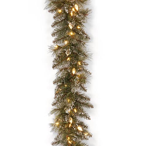 National Tree 9ft. Glittery Pine Pre-Lit Garland