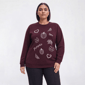 Plus Size Architect(R) Long Sleeve Fleece Lined Pumpkin Sweatshirt - image 1