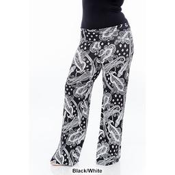 Plus Size White Mark Palazzo Print Pants