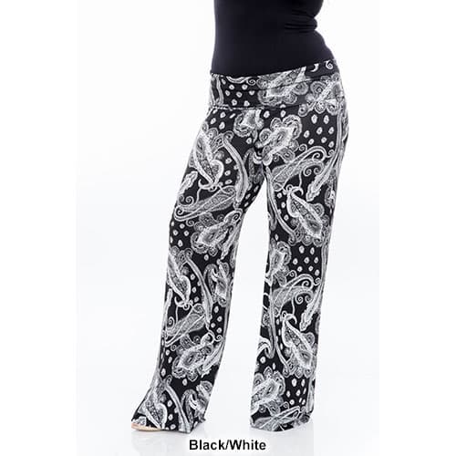 Plus Size White Mark Palazzo Print Pants