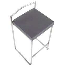 LumiSource Fuji Contemporary Stackable Counter Stools - Set of 2