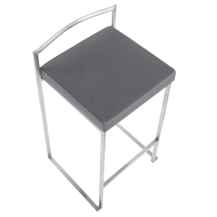LumiSource Fuji Contemporary Stackable Counter Stools - Set of 2