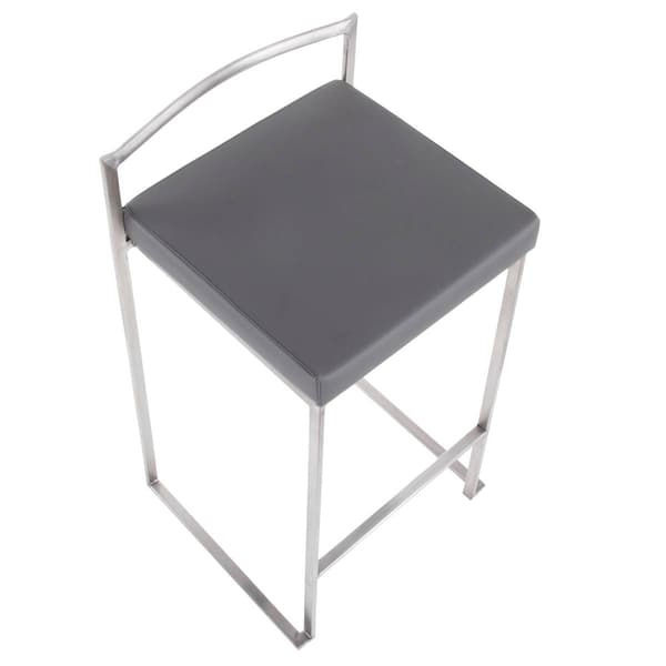 LumiSource Fuji Contemporary Stackable Counter Stools - Set of 2