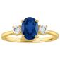 Gemstone Classics&#40;tm&#41; Oval Created Blue Sapphire 10kt. Gold Ring - image 1