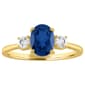 Gemstone Classics&#40;tm&#41; Oval Created Blue Sapphire 10kt. Gold Ring - image 1