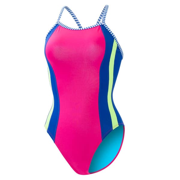 Womens Dolfin&#174; Uglies Colorblock V-Back One Piece Swimsuit