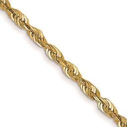 Unisex Gold Classics™ 1.5mm. Diamond Cut Light Rope Necklace