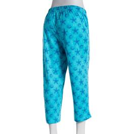 Womens Goodnight Kiss Starfish Shell Capri Pajama Pants