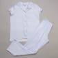 Womens Laura Ashley Ruffle Sleeve Stripe Boxy Long Leg Pajama Set - image 2