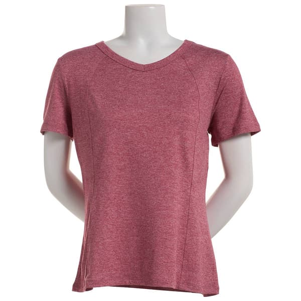 Womens Bally Wen Short Sleeve V-Neck Tee - image 