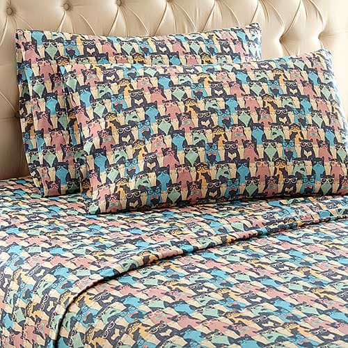 Micro Flannel® Kool Kats Sheet Set