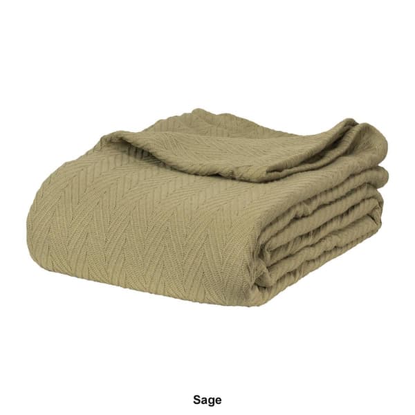 Superior All-Season Chevron Cotton Blanket