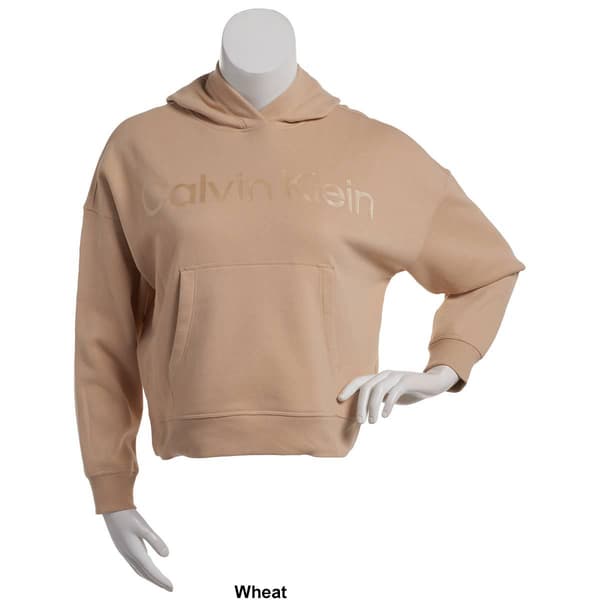 Womens Calvin Klein Performance Metallic CK Hooded Sweatshirt