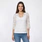 Womens Rabbit Rabbit Rabbit Elbow Sleeve Embroidered Shrug - image 1