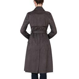 Womens BGSD Long Suede Trench Coat