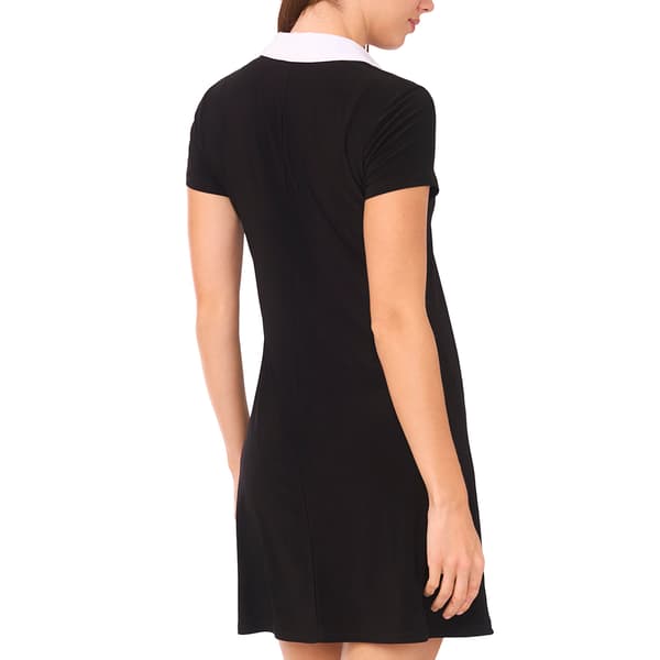 Womens MSK Short Sleeve Contrasting Collar Shift Dress