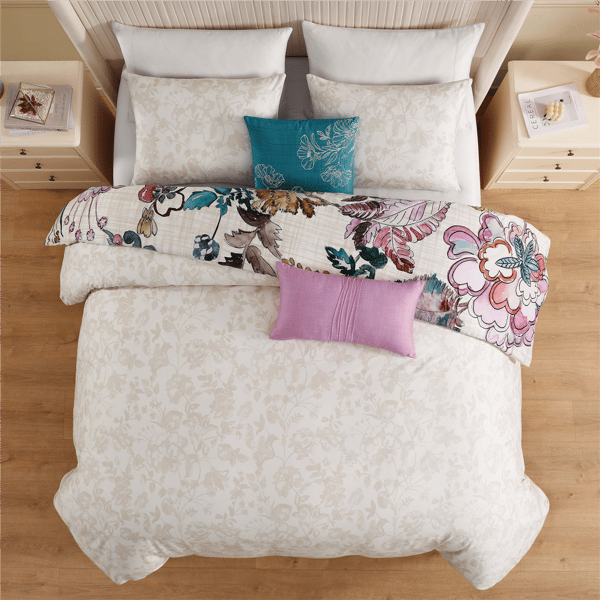Bebejan Watercolor Jacobean Sateen 5pc. Comforter Set