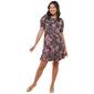 Petite MSK Short Puff Sleeve Ruffle Hem Floral Shift Dress - image 1