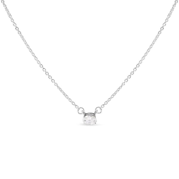 Haus of Brilliance 1/4ctw. Lab Grown Diamond East West Pendant