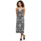 Juniors Angie Twist Front Keyhole Scarf Print Midi Slip Dress - image 2