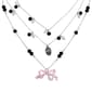 Betsey Johnson Bow & Skull Multi-Strand Necklace - image 2