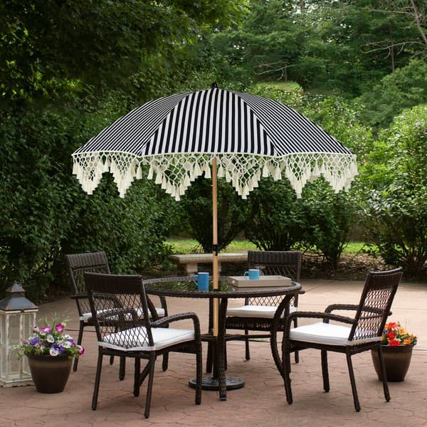Northlight Seasonal 6.5ft. Striped Outdoor Tilt Market Umbrella