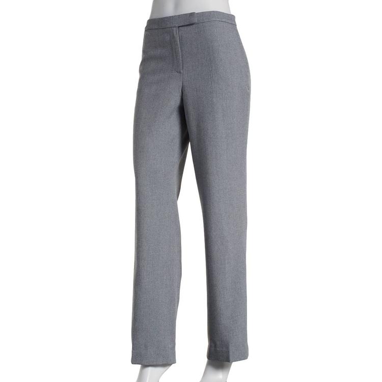 Womens Kasper Stretch Crepe Tab w/Fly Front Wide Leg Pants