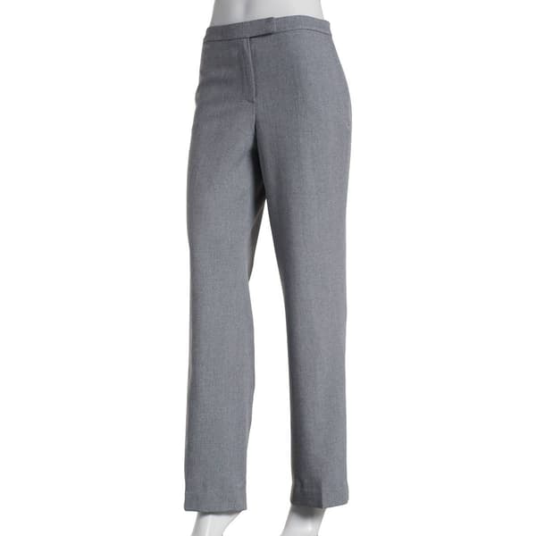 Womens Kasper Stretch Crepe Tab w/Fly Front Wide Leg Pants - image 