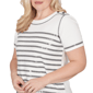 Womens Alfred Dunner Crowd Pleaser Sequin Stripe Blouse - image 4