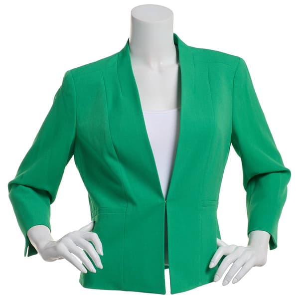 Plus Size Kasper Long Sleeve Open Seamed Jacket - image 