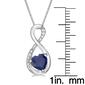 Gemminded Sterling Silver 6mm Heart Created Sapphire Pendant - image 5