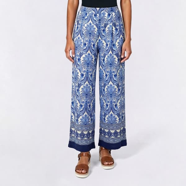 Juniors A. Byer Border Print Wide Leg Pants