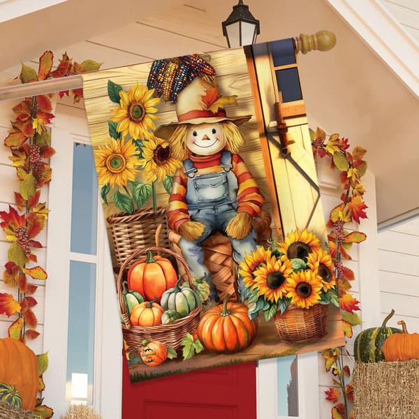 Briarwood Lane Country Scarcrow House Flag