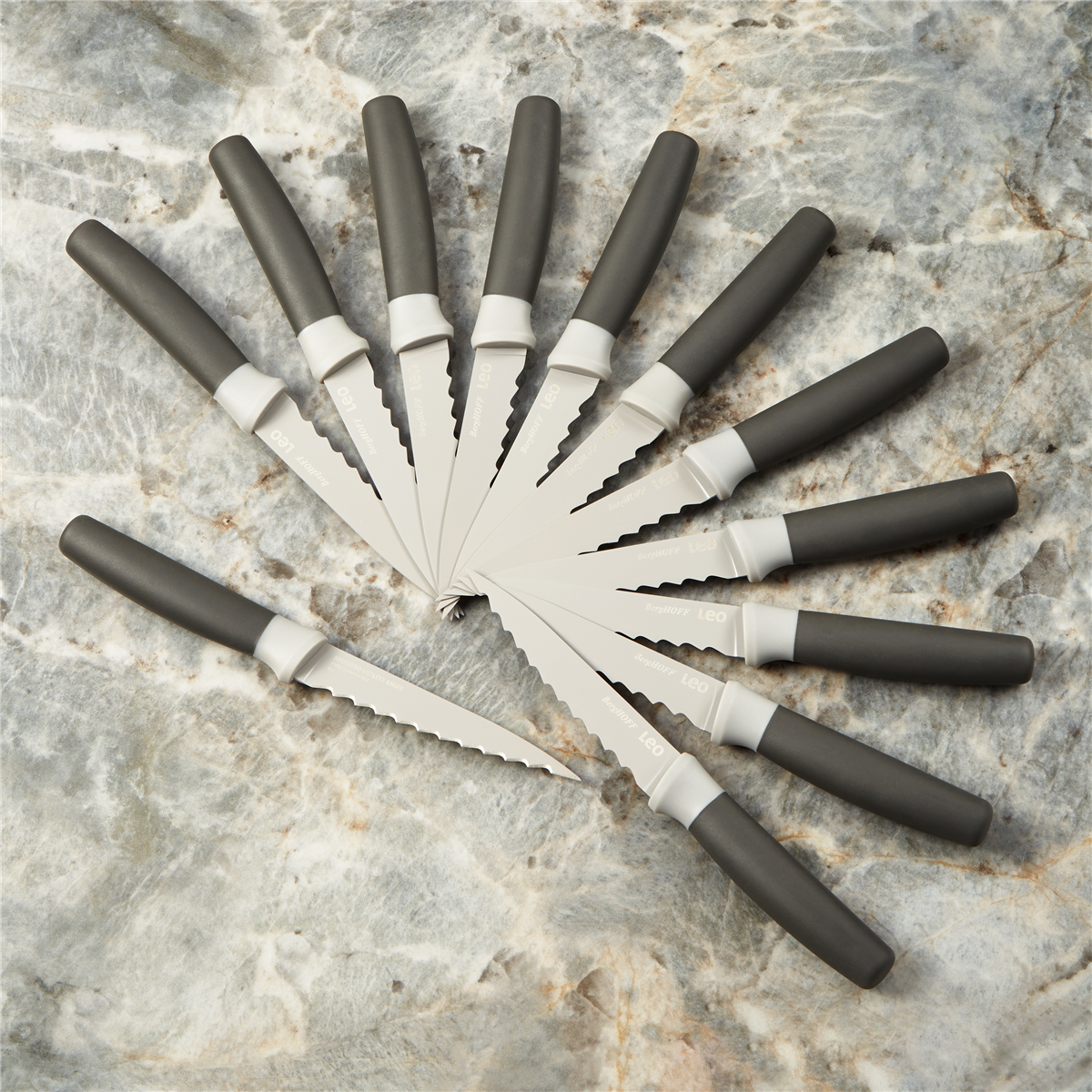 BergHOFF Leo 12pc. Stainless Steel 4.5in. Serrated Steak Knives