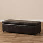 Baxton Studio Full Leather Storage Bench Ottoman - image 3