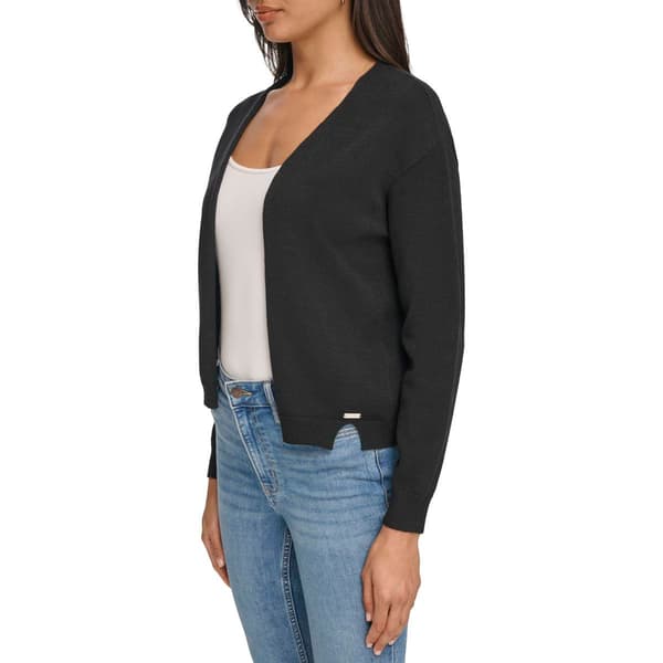 Womens Calvin Klein Long Sleeve Solid Open Cardigan