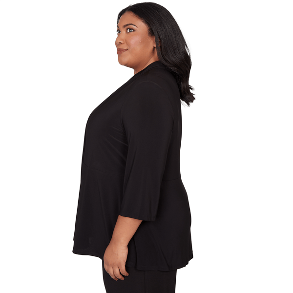Plus Size Alfred Dunner Seville Geometric Two In One Blouse