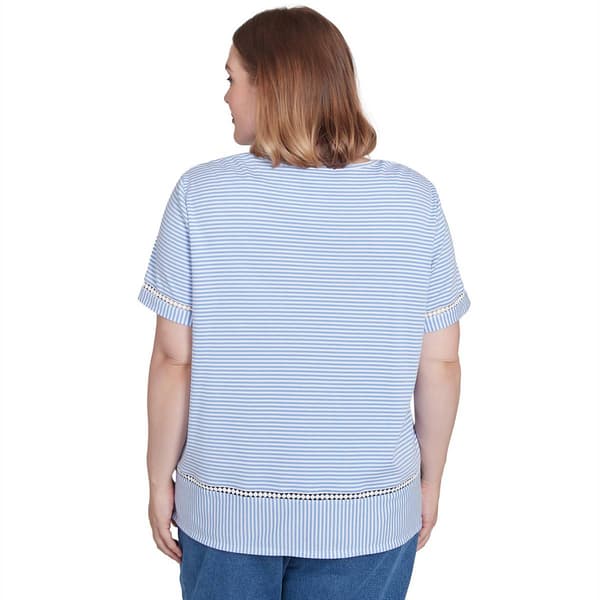 Plus Size Alfred Dunner Classics Butterfly Stripe Knit Tee