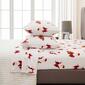 Freshfolds Cotton Jolly Santa Holiday 4pc. Flannel Sheet Set - image 2