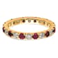 Pure Fire 14kt. Yellow Gold Lab Created Ruby Eternity Band - image 3