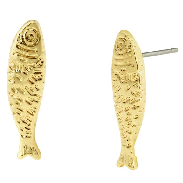 Betsey Johnson Girl Dinner Sardine Stud Earrings - image 