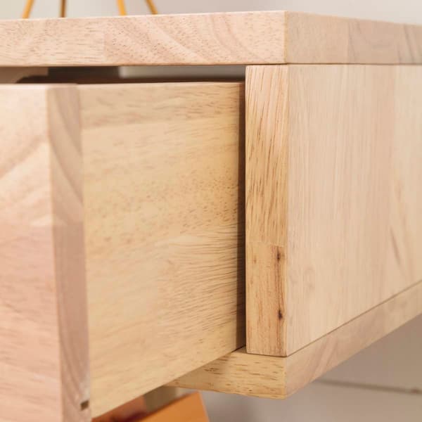 South Shore Sweedi Natural Solid Wood Nightstand