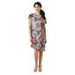 Womens Robbie Bee Short Sleeve Floral Sarong Shift Dress - image 1